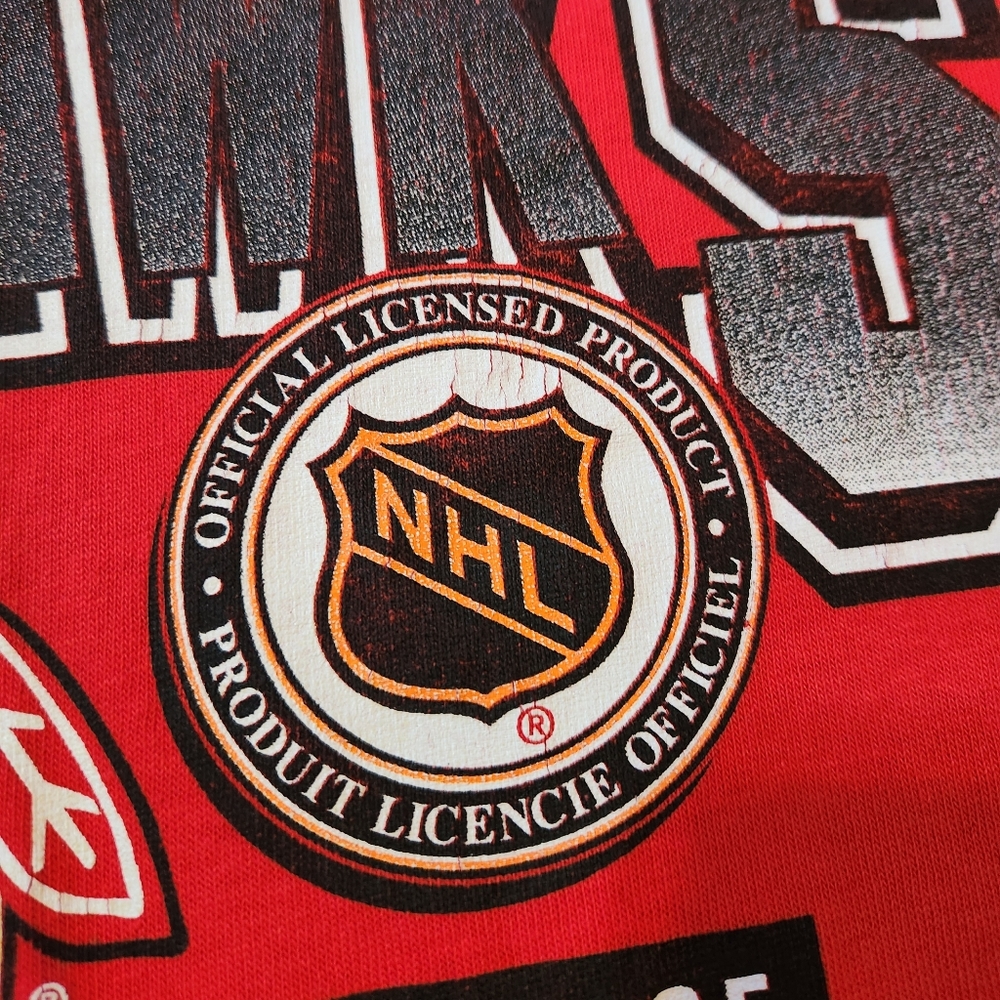 Vintage 80s NHL Chicago Blackhawks Jersey Tee Large - Picture 5 of 14